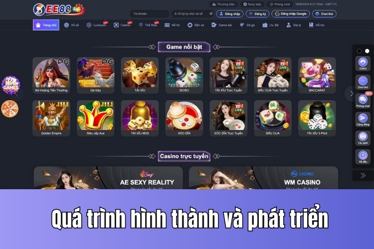 Quá trình hình thành và phát triển của nhà cái EE88