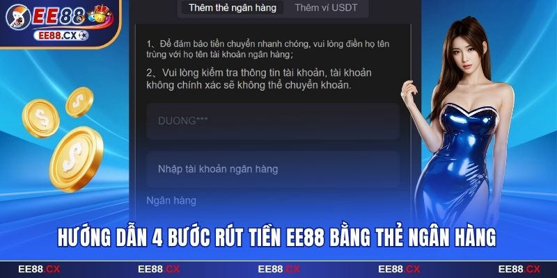4 bước rút tiền EE88 bằng ngân hàng trực tuyến